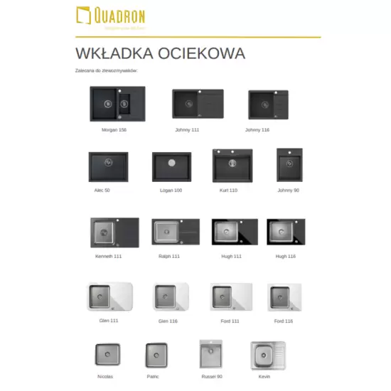 Wkładka stalowa ociekowa 380 x 200 x 60 mm